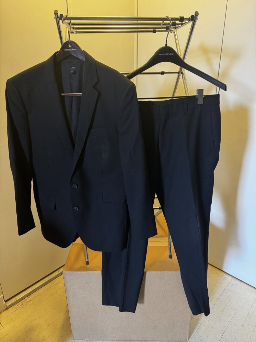 J.Crew Ludlow Slim Navy Loro Piana Super 120s Wool Suit 38S